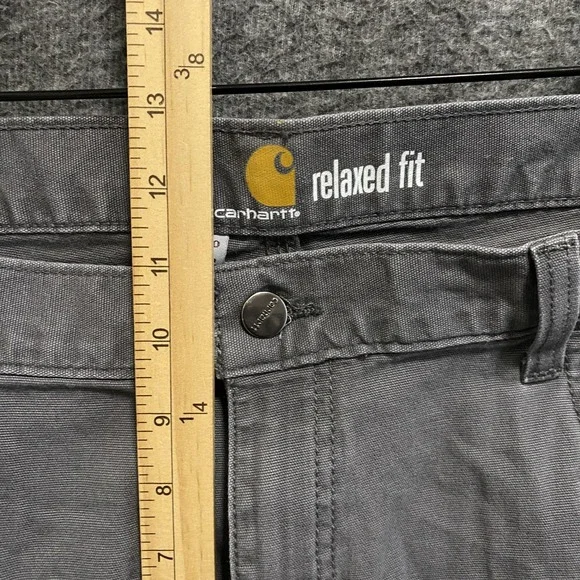 Carhartt Pants‎ Mens 38x30 Gray Rugged Flex Carpenter Canvas Relaxed Fit Utility - Picture 5 of 10